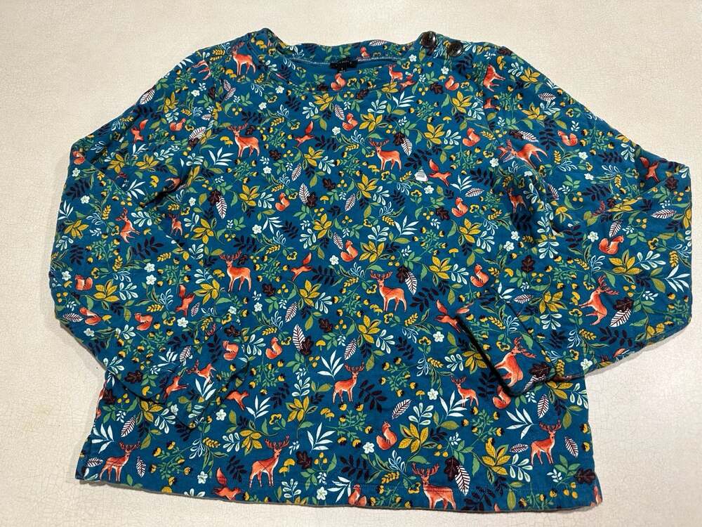 Talbots Quilted Sweatshirt - Woodland Ditsy
